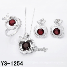 Joyería de plata de la manera 925 CZ de la joyería fijada (YS-1254)